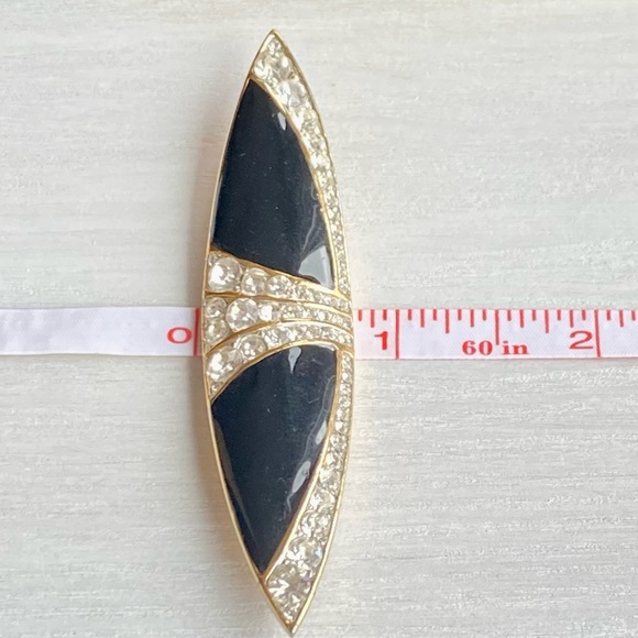 Chic! Vintage Adrienne Vittadini Art Deco Signed Brooch - Picture 7 of 8
